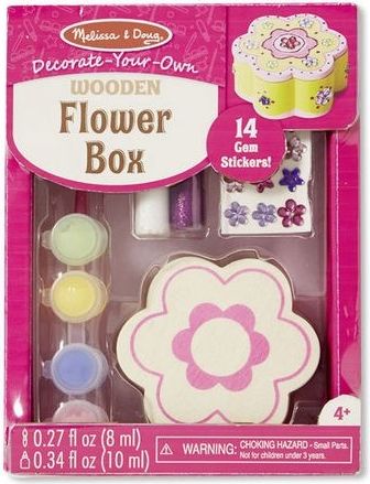 Melissa & Doug - Dřevěná krabička k vymalování - Květina - obrázek 1