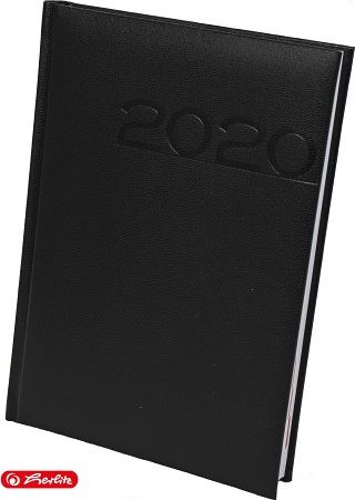 Herlitz Diář denní A5 černý 2020, 15 x 21 cm - obrázek 1