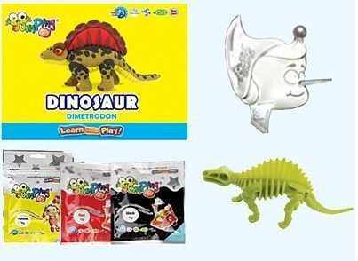 Jumping Clay Sada k výrobě Dimetrodona 150 g - obrázek 3