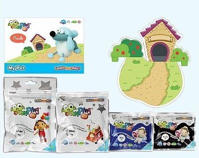 Sada Jumping Clay k výrobě psa pudla - obrázek 3