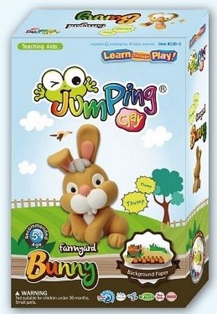 Jumping Clay Sada k výrobě králíčka 71 g - obrázek 1