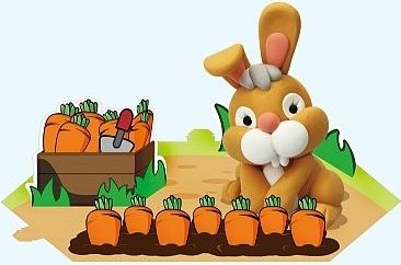 Jumping Clay Sada k výrobě králíčka 71 g - obrázek 2