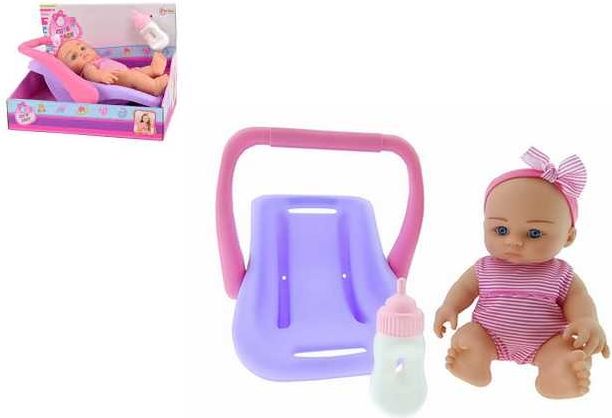 Miminko v nosítku a s lahvičkou plast 24cm - obrázek 1