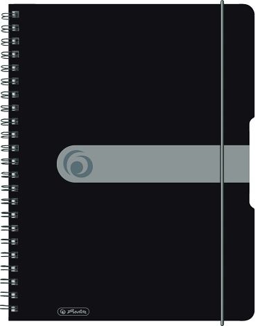 Herlitz Spirálový blok A4/80listů, čtvereček, černý - obrázek 1