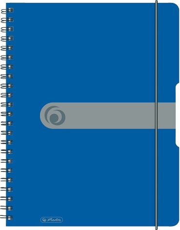 Herlitz Spirálový blok A4/80listů, čtvereček, modrý - obrázek 1