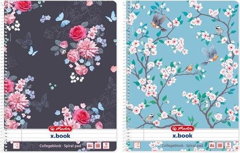 Herlitz Spirálový blok A4/80listů, linka Ladylike, mix motivů - obrázek 1