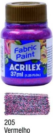Barva na textil 37ml Glitter 205 Red - obrázek 1