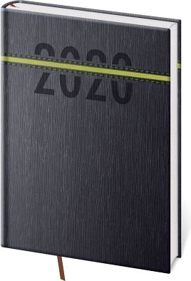 Diář týdenní A5 Stripes - zelená 2020 - obrázek 1