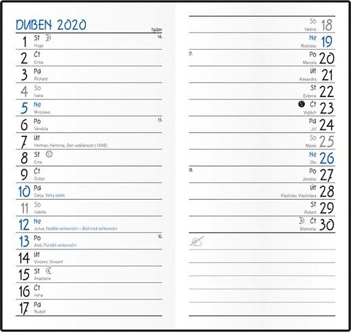 Měsíční diář - Klára - lamino - Motorka 2020 - obrázek 2