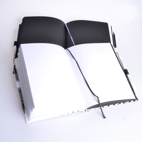 Black and white - A5 - kreativní notes - zebra - obrázek 6