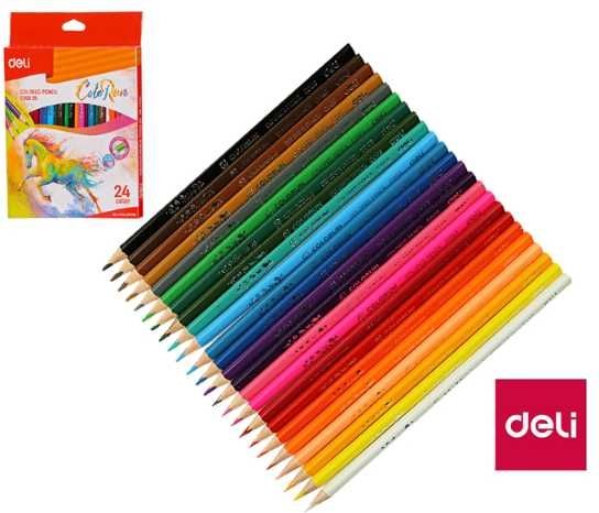 Pastelky DELI trojhranné ColoRun 24 barev - obrázek 1