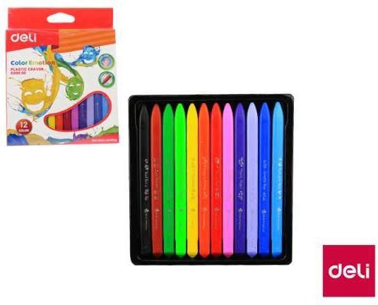 Pastelky plasticolor DELI 12 barev Color Emotion - obrázek 1
