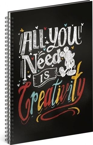 Spirálový blok Mickey – Creativity, linkovaný, A5 - obrázek 1