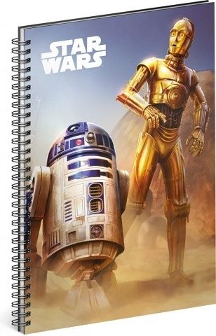 Spirálový blok Star Wars – Droid, linkovaný, A5 - obrázek 1