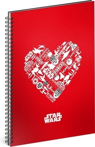 Spirálový blok Star Wars – Red, nelinkovaný, A5 - obrázek 1