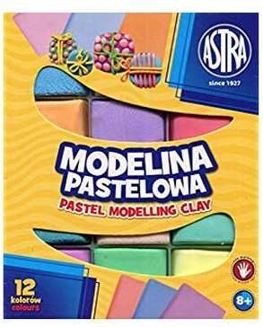 Modelína ASTRA teplem tvrditelná 12 barev PASTEL - obrázek 1