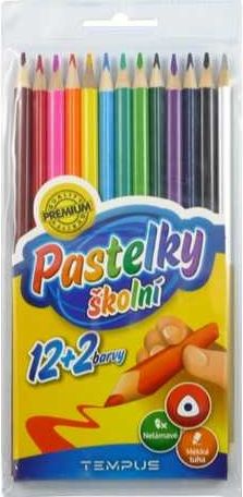 Pastelky Tempus trojhranné 12+2 - obrázek 1