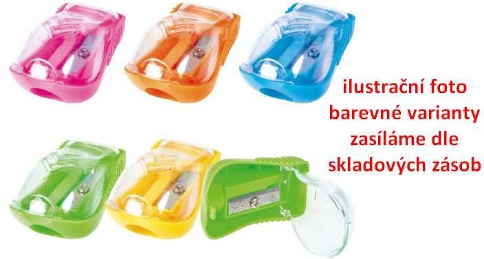 Ořezávátko plast se zásobníkem mix barev - obrázek 1