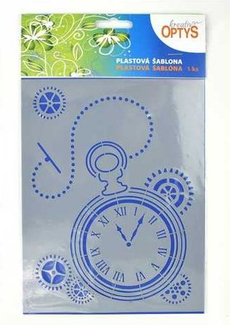 Šablona Hodinky 15x20cm plast - obrázek 1