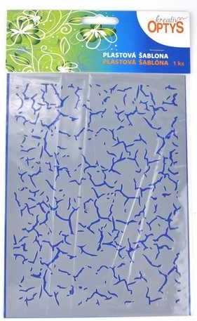 Šablona Praskliny 20x15 cm plast - obrázek 1
