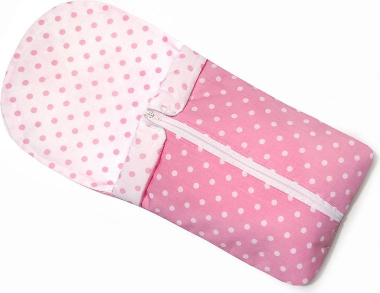 Nánožník 45cm x 27cm / růžovo-bílé puntíky - obrázek 1