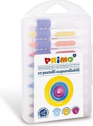 Voskové pastelky PRIMO, akvarelové, 9 x 80mm, vysouvací, plastový ergonomický obal, PP etu - obrázek 1