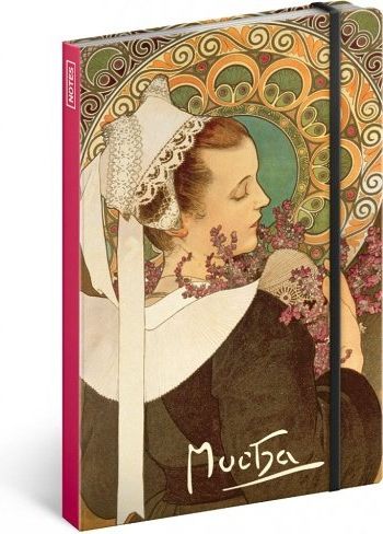 Notes Alfons Mucha – Vřes, nelinkovaný, 13 × 21 cm - obrázek 1