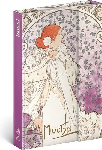 Notes Alfons Mucha – Dáma, linkovaný, 11 × 16 cm - obrázek 1