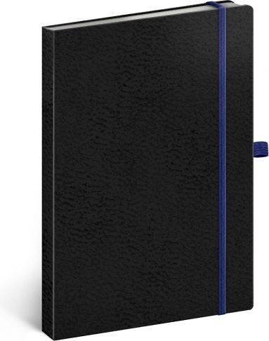 Notes Vivella Classic černý/modrý, tečkovaný, 15 × 21 cm - obrázek 1