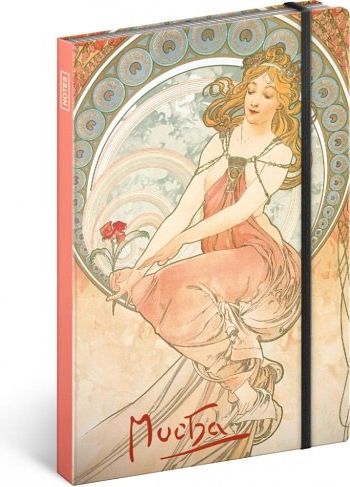 Notes Alfons Mucha – Obraz, linkovaný, 13 × 21 cm - obrázek 1