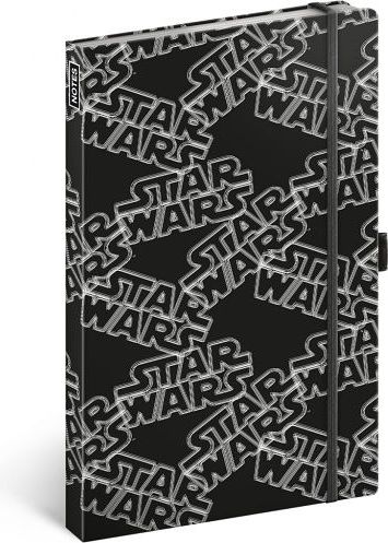 Notes Star Wars Black linkovaný, 13 × 21 cm - obrázek 1