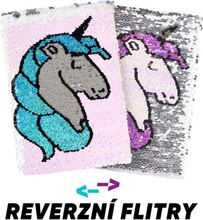 BAAGL Notes flitrový Unicorn - obrázek 3