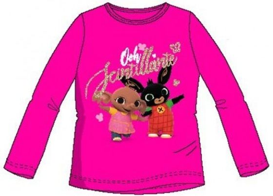 Sun City - Dívčí / dětské bavlněné tričko / triko s dlouhým rukávem Zajíček / králíček Bing - růžové 2 roky - obrázek 1