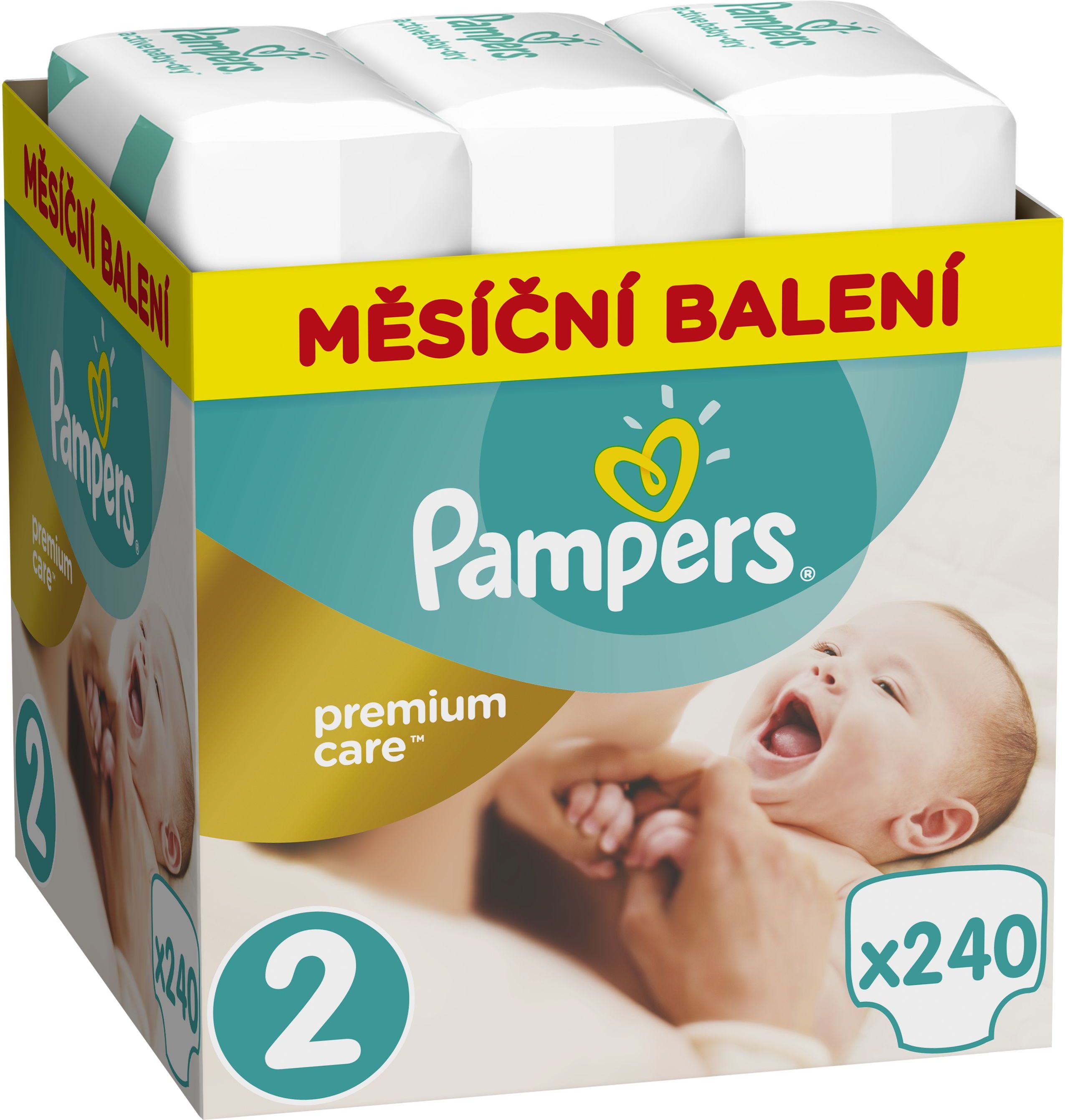 Pampers Premium Care Dětské pleny Mini 3-6 kg Monthly Box 240 ks - obrázek 1