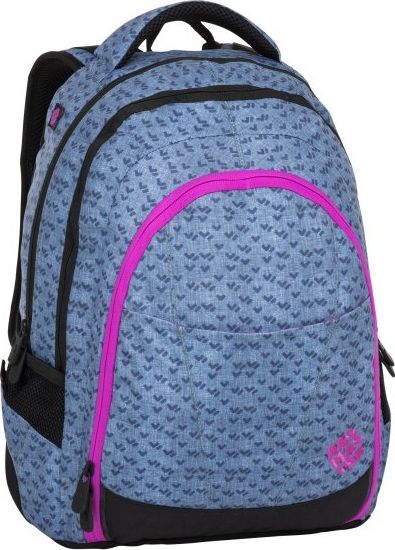 Bagmaster Dívčí studentský batoh DIGITAL 8 A BLUE/PINK/BLACK 24 l - obrázek 1