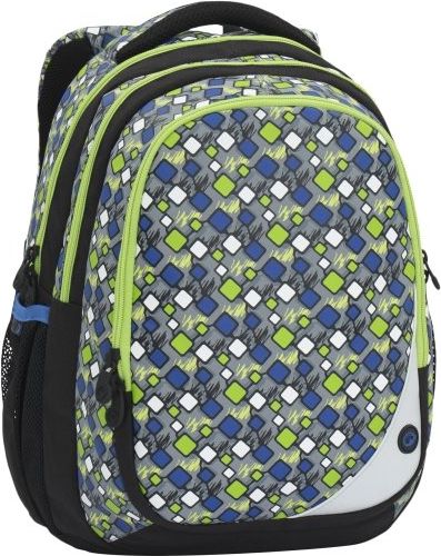 Školní batoh Bagmaster MAXVELL 6 B GREY/GREEN/BLUE - obrázek 1