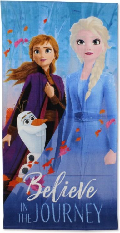 Setino · Plážová osuška Ledové království 2 - Frozen 2 - motiv Believe in The Journey - 100% bavlna - 70 x 140 cm - obrázek 1