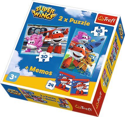 TREFL Puzzle Super Wings 30+48 dílků + pexeso - obrázek 1