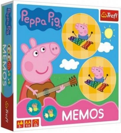 Trefl Pexeso papírové Prasátko Peppa/Peppa Pig společenská hra 36 kusů v krabici 20x20x5cm - obrázek 1