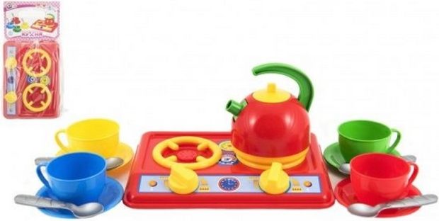 Vařič s konvicí a nádobím plast 22x16cm v sáčku - obrázek 1