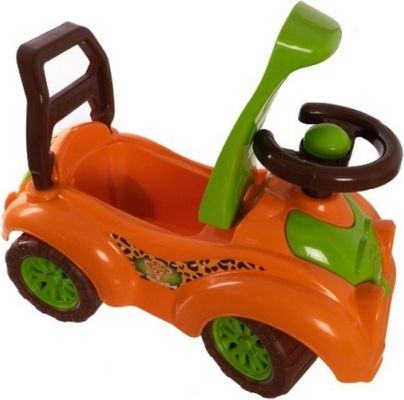 Odrážedlo auto plast oranžovo-zelené 29x36x62cm v sáčku od 12 do 35 měsíců - obrázek 2