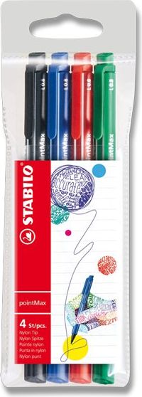 Stabilo Liner PointMax 488 0,8 mm, sada 4 barvy - obrázek 1
