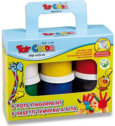Toy Color Prstové barvy 6 ks, 80 ml - obrázek 1