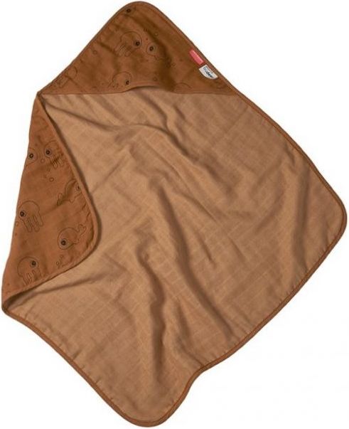 Osuška s kapucí Done By Deer Sea friends Mustard 2020 - obrázek 1