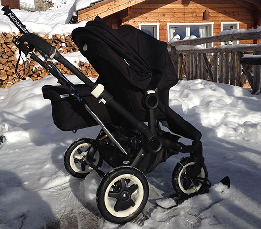 Snöwalk Lyže ke kočárku Růžová - obrázek 10
