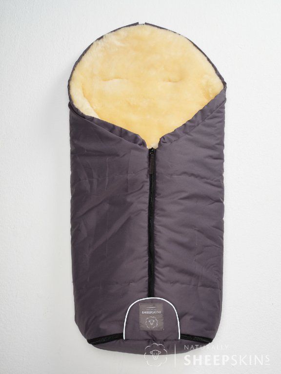 Naturally SheepSkins - Polární fusak do kočárku z MERINO vlny   (1 zip) Barva: černá - obrázek 5