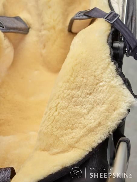 Naturally SheepSkins - Polární fusak do kočárku z MERINO vlny   (1 zip) Barva: černá - obrázek 7