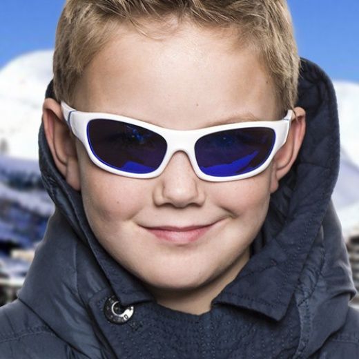 Koolsun  sluneční brýle SPORT – Bílá / Modrá velikost: 6+ - obrázek 4