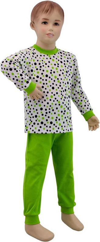 ESITO Dětské pyžamo zelený puntík vel. 116 - 122, Barva zelená puntík, Velikost 122 - obrázek 1