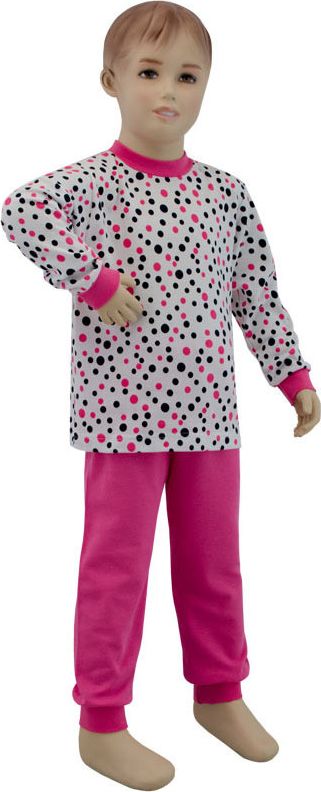 ESITO Dívčí pyžamo růžový puntík vel. 116 - 122, Barva puntík růžová, Velikost 122 - obrázek 1